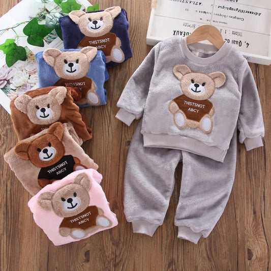 Novos conjuntos de roupas de inverno para bebês, meninas e meninos