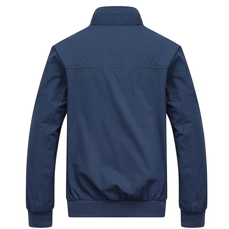Jaqueta bomber slim casual sólida da moda primavera/outono 2025