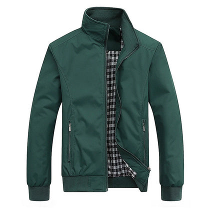 Jaqueta bomber slim casual sólida da moda primavera/outono 2025