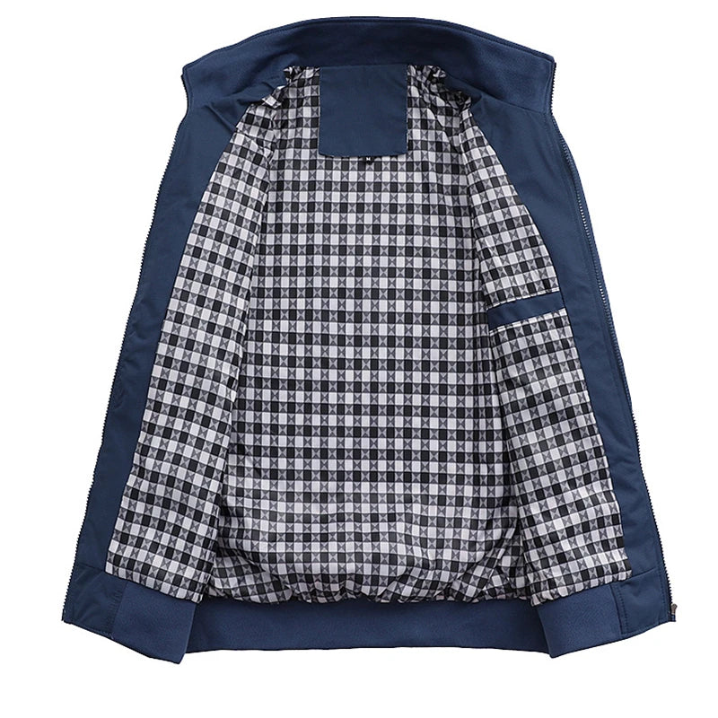 Jaqueta bomber slim casual sólida da moda primavera/outono 2025