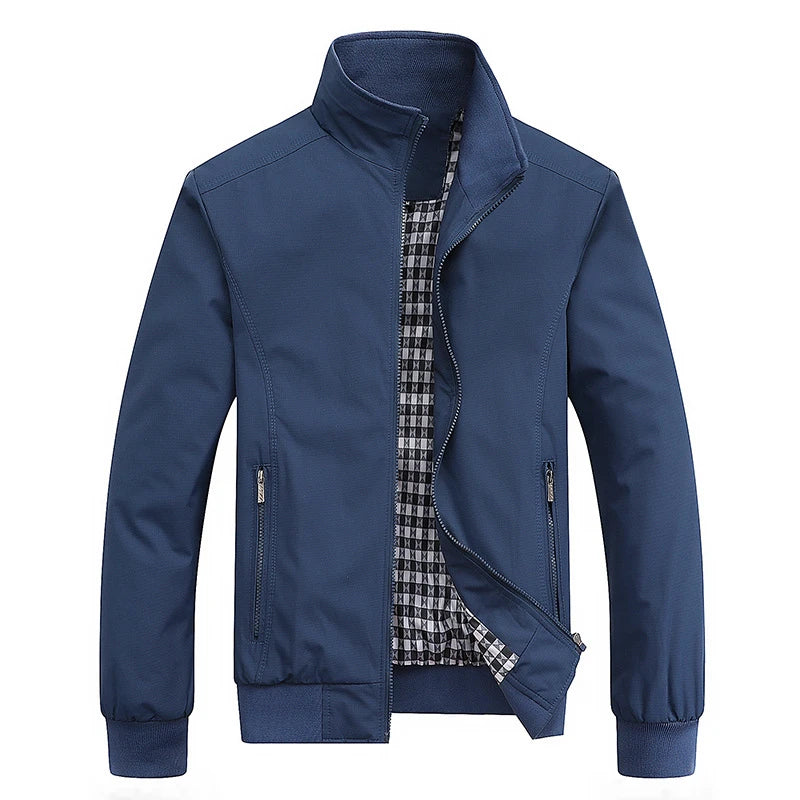 Jaqueta bomber slim casual sólida da moda primavera/outono 2025