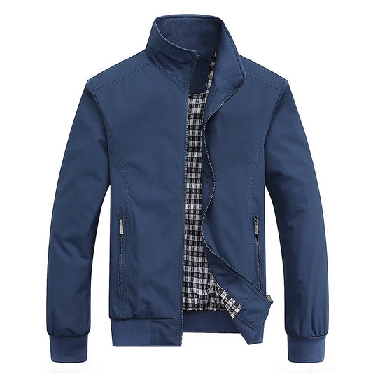 Jaqueta bomber slim casual sólida da moda primavera/outono 2025