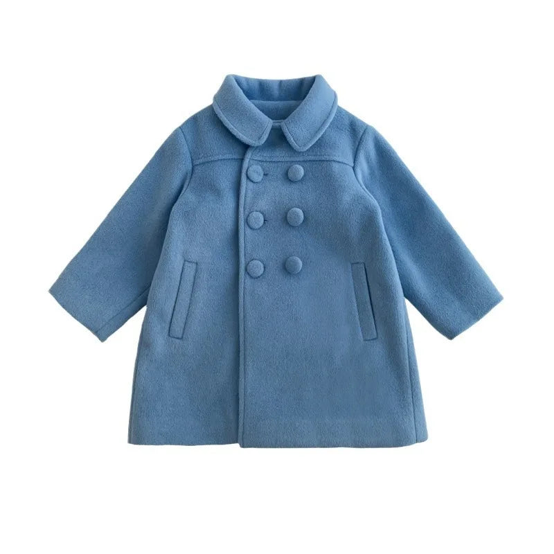 Casaco longo de algodão da moda para meninas
