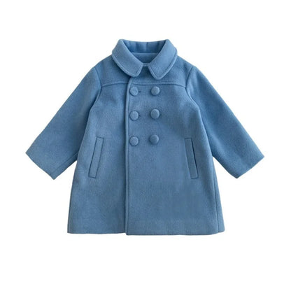 Casaco longo de algodão da moda para meninas