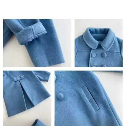 Casaco longo de algodão da moda para meninas