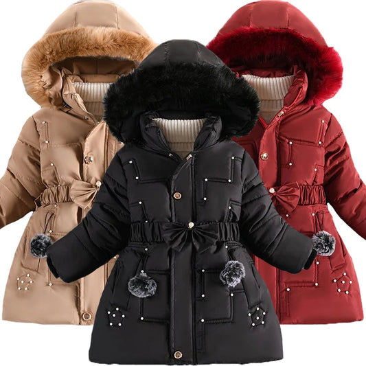 Jaqueta grossa de inverno para meninas