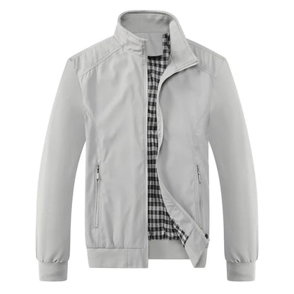 Jaqueta bomber slim casual sólida da moda primavera/outono 2025